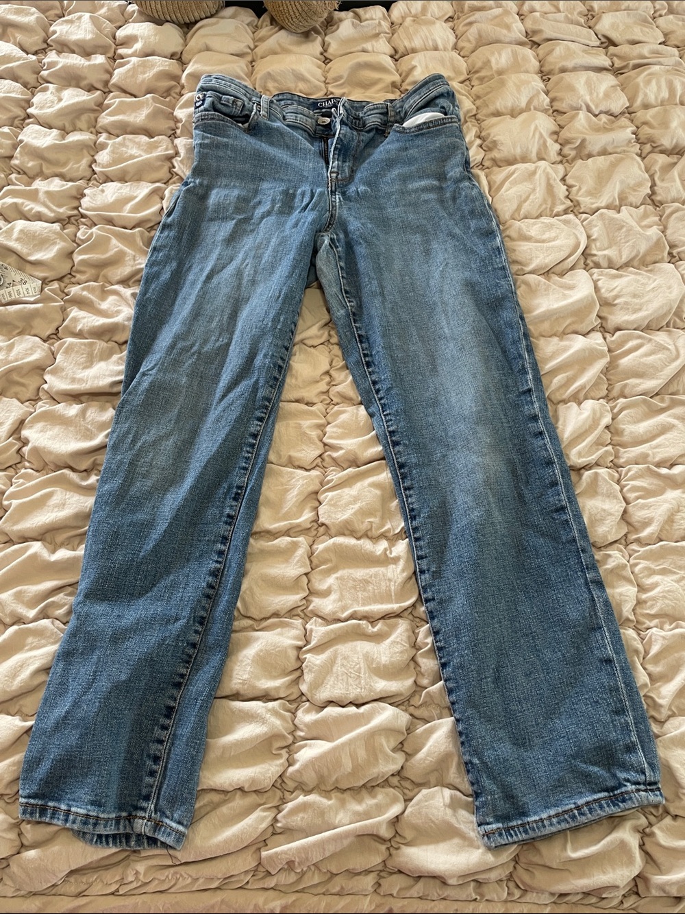 Chaps Women's Blue Straight-Leg Denim Jeans